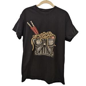 Star Wars Darth Vader Noodle Head T-Shirt Black Short Sleeve Graphic Cotton Soft